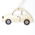 Christmas Decorations Wooden Painted Colorful Car Christmas Tree Ornaments Pendant Decor for Home Kids Toys Gift Xmas New Year